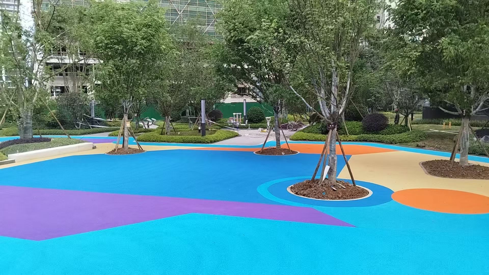 海东市塑胶颗粒健身步道 - 厂家